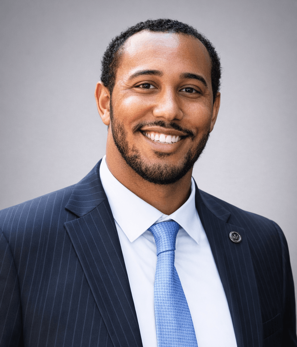 Confident smile in a tailored suit
